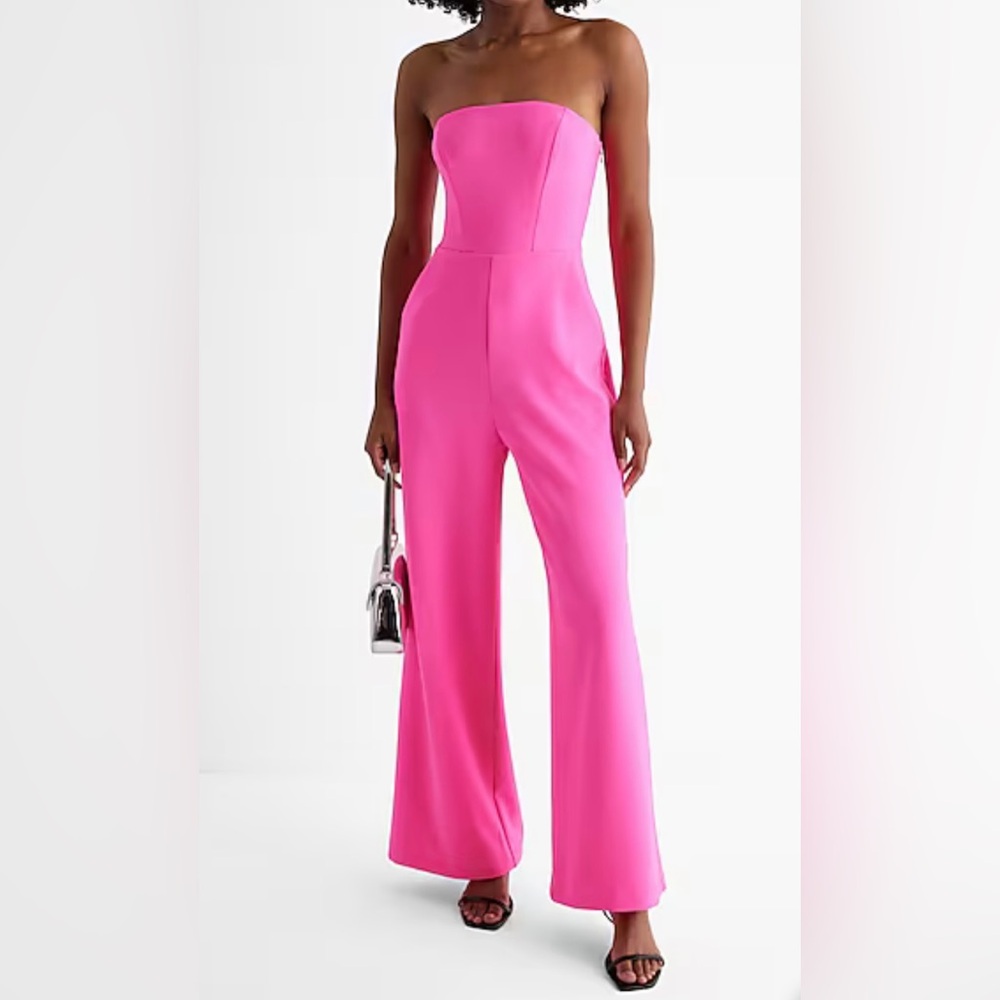 Strapless Wide Leg Jumpsuit